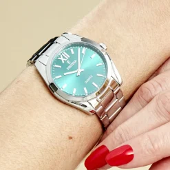 Online FESTINA Montre Boyfriend Vert cadran argenté fond vert bracelet acier argenté