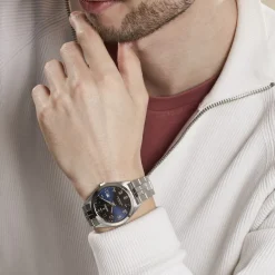 Sale FESTINA Montre Classics Bleu cadran argenté fond bleu bracelet acier argenté