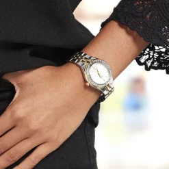 Hot FESTINA Montre Mademoiselle Blanc cadran bicolore fond argenté bracelet acier bicolore