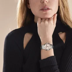 Clearance FESTINA Montre Mademoiselle Rose cadran argenté fond rose bracelet acier argenté