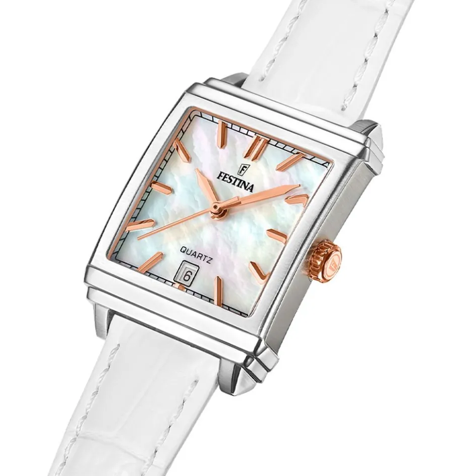 FESTINA Montre On The Square Nacre Blanche* Montres Petits Prix