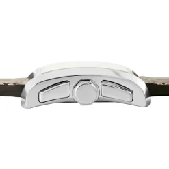 Sale FESTINA Montre On The Square Chrono Argenté cadran argenté fond argenté bracelet cuir marron