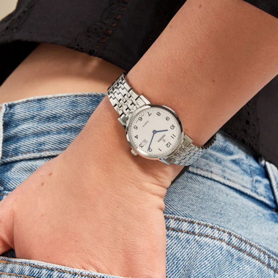 Online FESTINA SWISS MADE Montre 29 Argenté cadran argenté fond argenté bracelet acier argenté