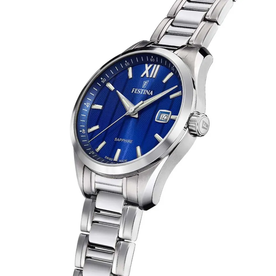 FESTINA SWISS MADE Montre 37,5 Bleu London* Montres Classiques