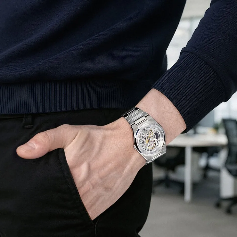 Discount FESTINA SWISS MADE Montre Automatic Squelette 40 Argenté