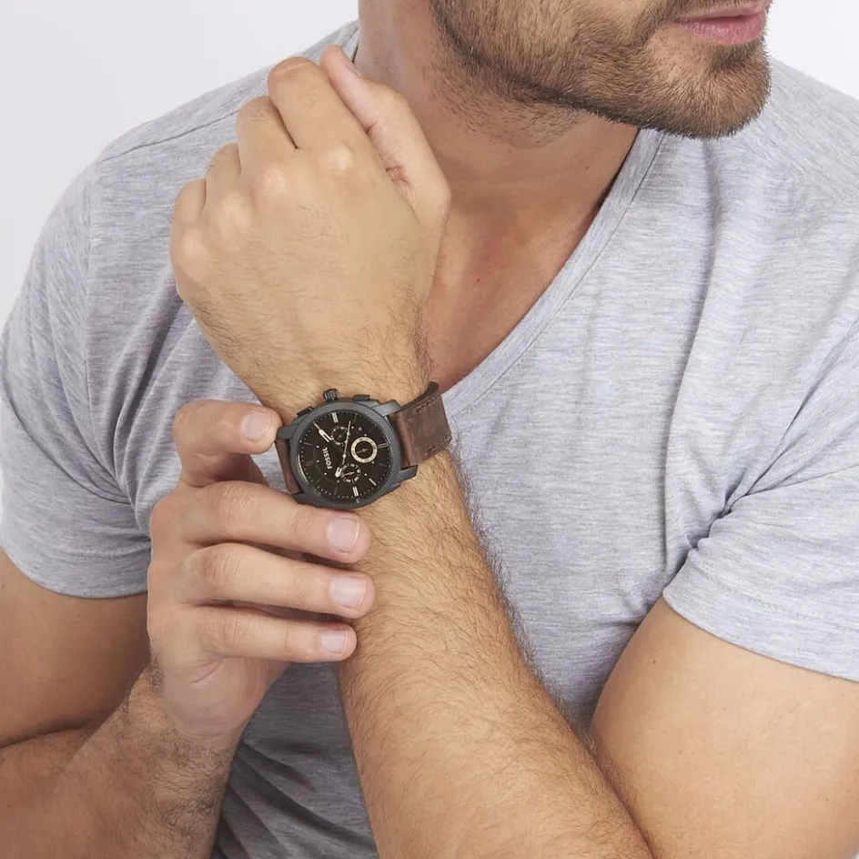 FOSSIL Montre Machine Marron