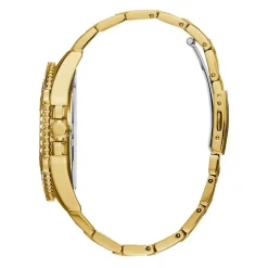 Discount GUESS Montre Frontier Jaune cadran doré fond doré bracelet acier doré