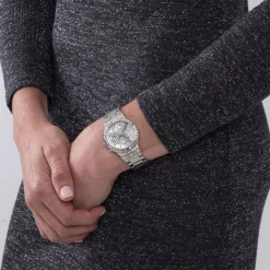 Discount GUESS Montre Moonlight Argenté cadran argenté fond argenté bracelet acier argenté