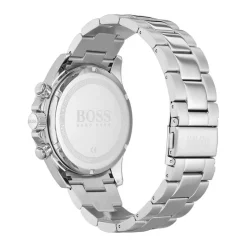 HUGO BOSS Montre H Boss Hero Bleu cadran argenté fond bleu bracelet acier argenté