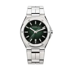 Best HERBELIN Montre Cap Camarat Vert cadran argenté fond vert bracelet métal argenté