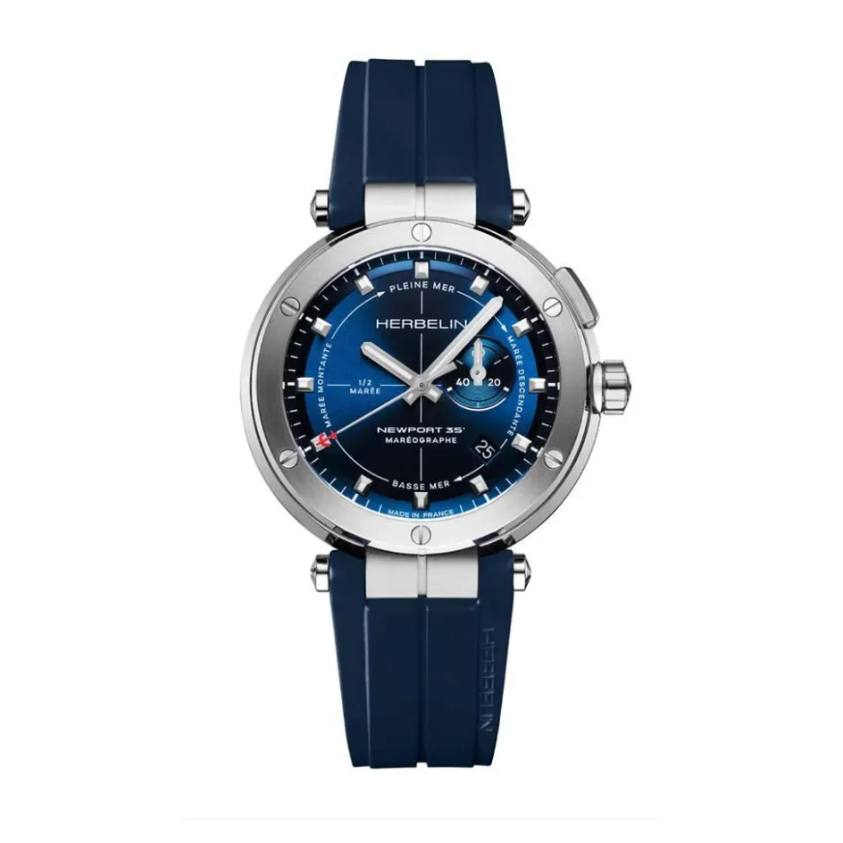 HERBELIN Montre Newport Mareographe Bleu* Montres Made In France|Montres Sport