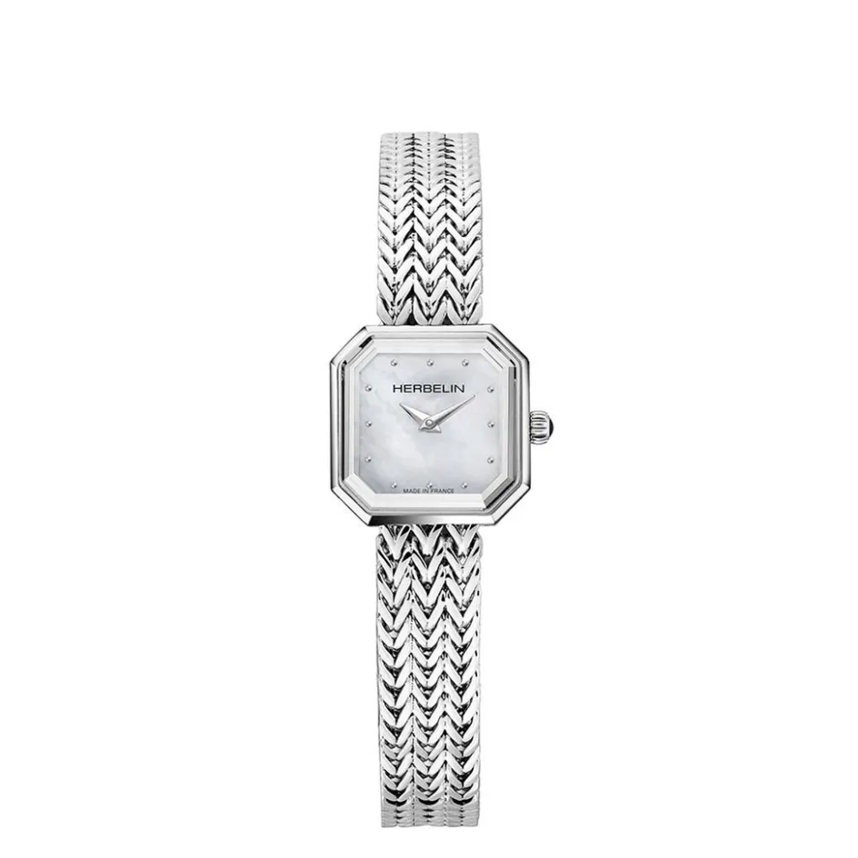 HERBELIN Montre Octogone Nacre Blanche* Montres Made In France