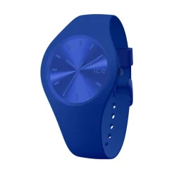 Clearance ICE WATCH Montre Colour Bleu cadran argenté fond bleu bracelet silicone bleu