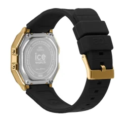 New ICE WATCH Montre Digit Retro cadran doré bracelet silicone noir