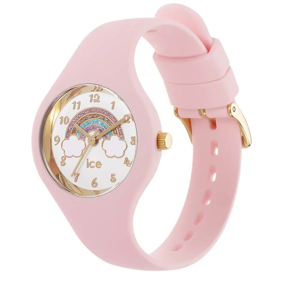 Best ICE WATCH Montre Fantasia Blanc cadran rose fond blanc bracelet silicone rose