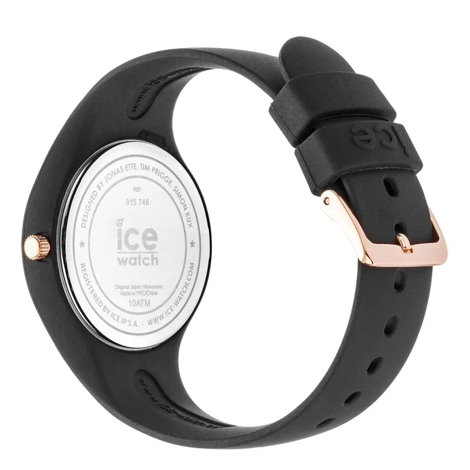 Best ICE WATCH Montre Sunset Degrade Arc En Ciel cadran noir fond multicolore bracelet silicone noire
