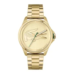 Outlet LACOSTE Montre Le Croc Champagne cadran doré fond champagne bracelet acier doré
