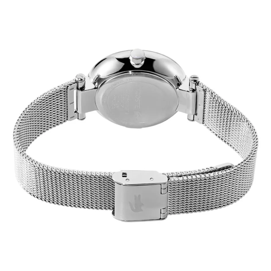 Clearance LACOSTE Montre Orba Blanc cadran doré fond blanc bracelet acier argenté