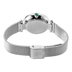 LACOSTE Montre Orba Vert cadran doré fond vert bracelet acier argenté
