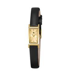 Discount LIP Montre Churchill T13 Champagne cadran doré fond champagne bracelet cuir de vache noir