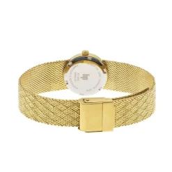 Hot LIP Montre Henriette 22 Nacre Blanche cadran doré fond nacre blanche bracelet acier doré