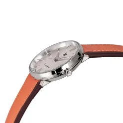 Hot LIP Montre Himalaya Dauphine 29 Argenté cadran argenté fond argenté bracelet cuir marron