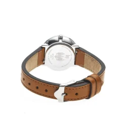 Hot LIP Montre Himalaya Dauphine 29 Argenté cadran argenté fond argenté bracelet cuir marron