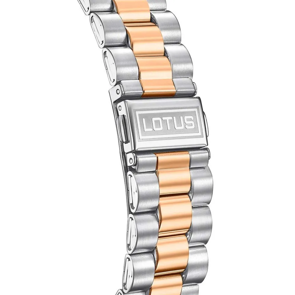 Sale LOTUS Montre Freedom Collection Vert cadran argenté fond vert bracelet acier bicolore