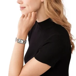 Clearance MICHAEL KORS Montre Empire Argenté cadran argenté fond argenté bracelet acier argenté