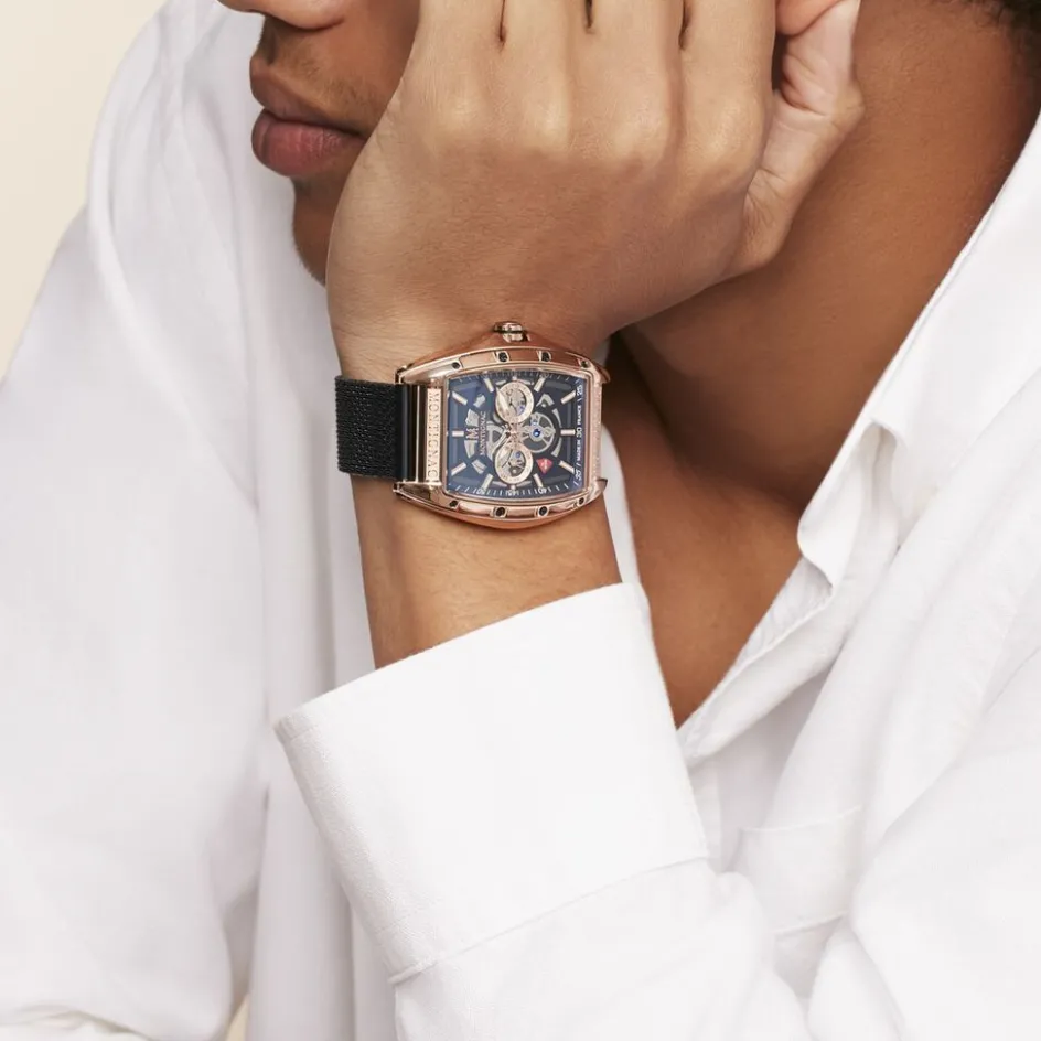 Online MONTIGNAC Montre Tonneau Bleu