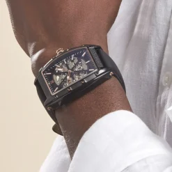 MONTIGNAC Montre Tonneau Automatiquev Noir* Montres Squelettes|Montres Sport