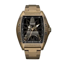 New MONTIGNAC Montre Tonneau Noir