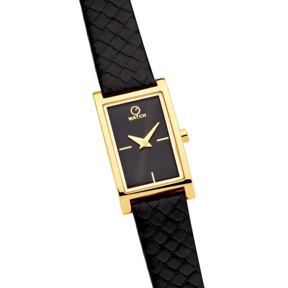 O WATCH Montre Oblong Noir* Montres Tendances|Montres Petits Prix