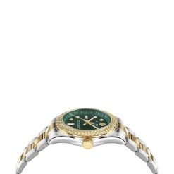 Discount PHILIPP PLEIN Montre Queen Vert cadran bicolore fond vert bracelet acier bicolore