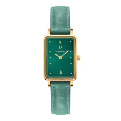 Discount PIERRE LANNIER Montre Ariane Vert cadran doré fond vert bracelet cuir vert