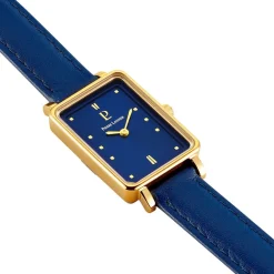 Online PIERRE LANNIER Montre Ariane Bleu cadran doré fond bleu bracelet cuir bleu