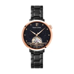 Online PIERRE LANNIER Montre Australe Noir cadran noir fond noir bracelet acier noir