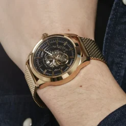 PIERRE LANNIER Montre Automatique Noir* Montres Made In France|Montres Squelettes