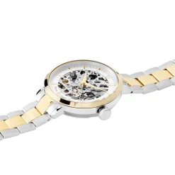 Sale PIERRE LANNIER Montre Automatique 35 Acier Argenté cadran argenté fond argenté bracelet acier bicolore