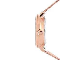 Hot PIERRE LANNIER Montre Automatique 35 Argent cadran doré rose fond argenté bracelet acier doré rose