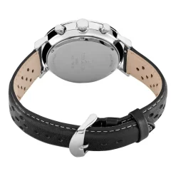 Discount PIERRE LANNIER Montre Baron Argenté cadran argenté fond argenté bracelet cuir marron