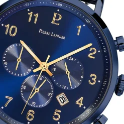 Sale PIERRE LANNIER Montre Baron Bleu cadran bleu fond bleu bracelet acier bleu