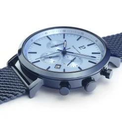 Clearance PIERRE LANNIER Montre Baron Bleu cadran bleu fond bleu bracelet acier bleu
