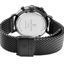 Best PIERRE LANNIER Montre Baron Noir cadran noir fond noir bracelet acier noir