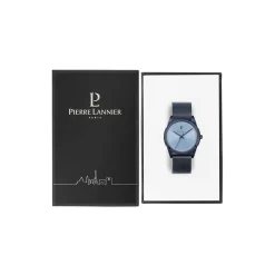Sale PIERRE LANNIER Montre Candide Bleu cadran bleu fond bleu bracelet acier bleu