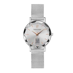 Best PIERRE LANNIER Montre Coeur Battant Argenté cadran argenté fond argenté bracelet acier argenté