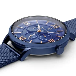 Sale PIERRE LANNIER Montre Collection Beaucour Bleu cadran bleu fond bleu bracelet acier bleu
