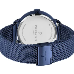 Sale PIERRE LANNIER Montre Collection Beaucour Bleu cadran bleu fond bleu bracelet acier bleu