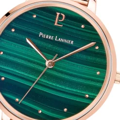 Discount PIERRE LANNIER Montre Elara Vert cadran doré rose fond vert bracelet acier doré rose