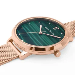 Discount PIERRE LANNIER Montre Elara Vert cadran doré rose fond vert bracelet acier doré rose